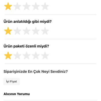Aldığım Ürün Kullanılamaz Durumda Ve Satıcı Olumsuz Davrandı