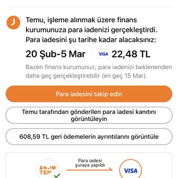 Para İadesi Yerine Alışveriş Kredisi Tanımlandı, Sorunum Çözülmüyor