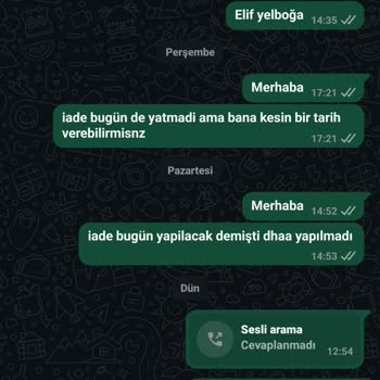 Yüksek Tutarlı Siparişim Teslim Edilmedi Param İade Edilmedi Mağdur Edildim