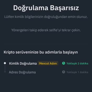 Binance TR Kimlik Doğrulama Sorunu Nedeniyle İşlem Yapamıyorum
