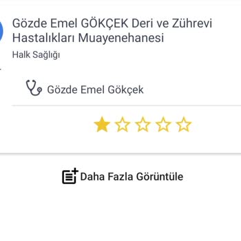 Uzm. Dr. Gözde Emel Gökçek'ten Şikayetçiyim