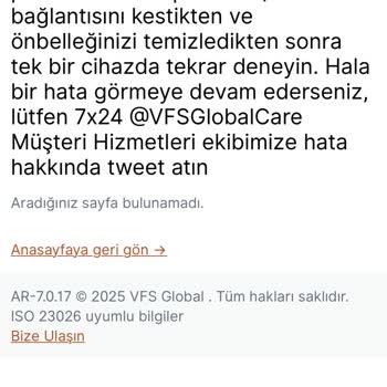 VFS Online Randevu Sisteminde Ödeme Sorunu