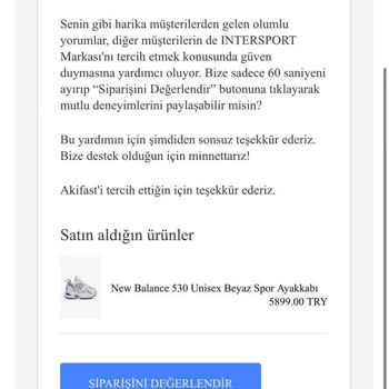 Intersport Teslim Edilmeyen Ürün, Yanıltıcı Bilgilendirme Ve Yetersiz Müşteri Hizmetleri