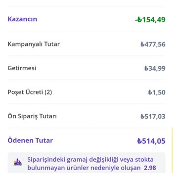 Getir Siparişimde Mükerrer Çekim Mağduriyeti Yaşıyorum