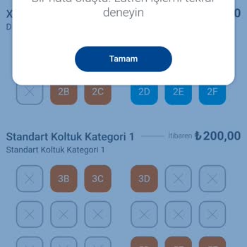 Ücretsiz Koltuk Seçiminde Sistemsel Sorun ve Ücretlendirme Şikayeti