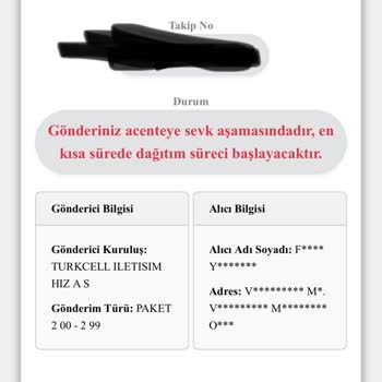 Siparişimin Teslim Edilmemesi Ve Kargo Firmasıyla İletişim Sorunu