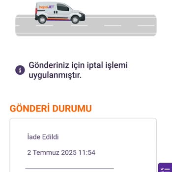 Hepsijet Kargom Bilgim Dahilinde Olmadan İade Edildi