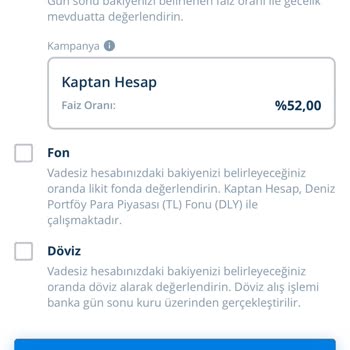 Denizbank Kaptan Hesapta Faiz Oranı Düşürüldü Müşteri Hizmetleri Çözüm Sunmuyor