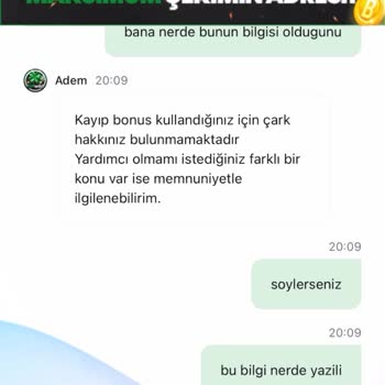 Kayıp Bonusu Sonrası Çark Hakkı Verilmemesiyle İlgili Belirsizlik