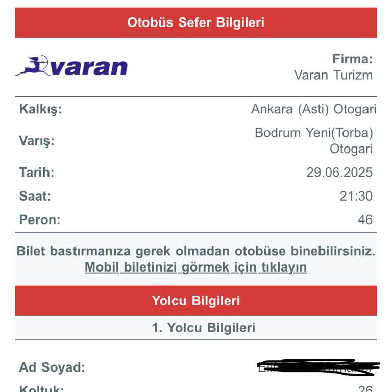 Otobüs Gecikmesi Nedeniyle Feribot Biletimizin İptal Olması