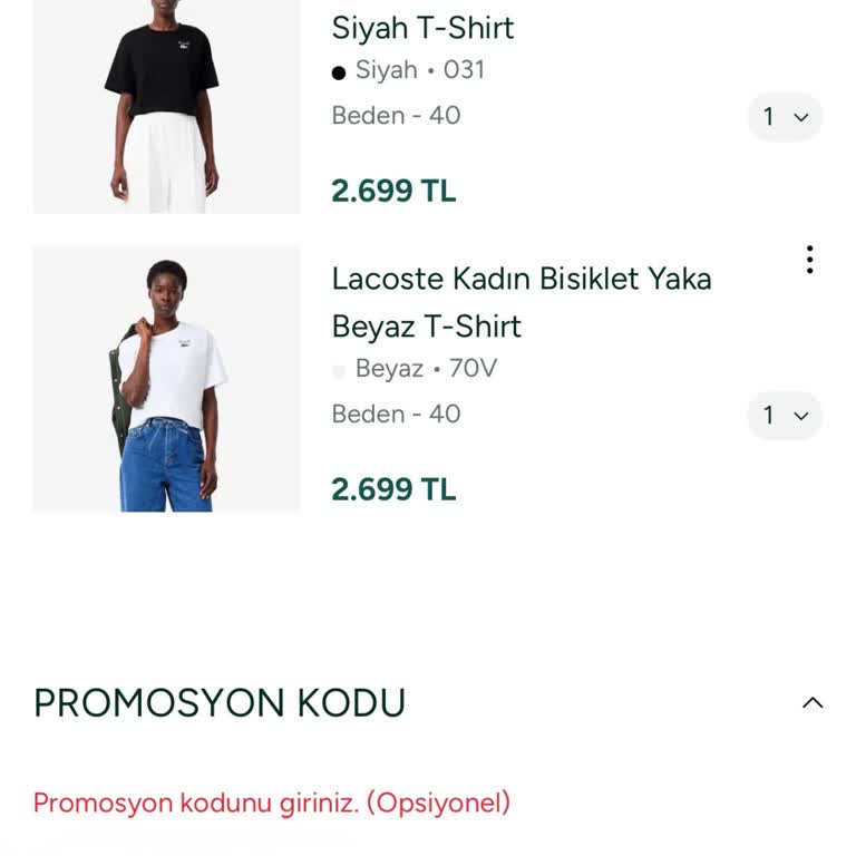 Lacoste İndirim Kodu Geçersiz Hatası Ve Müşteri Hizmetlerinden Dönüş Yok