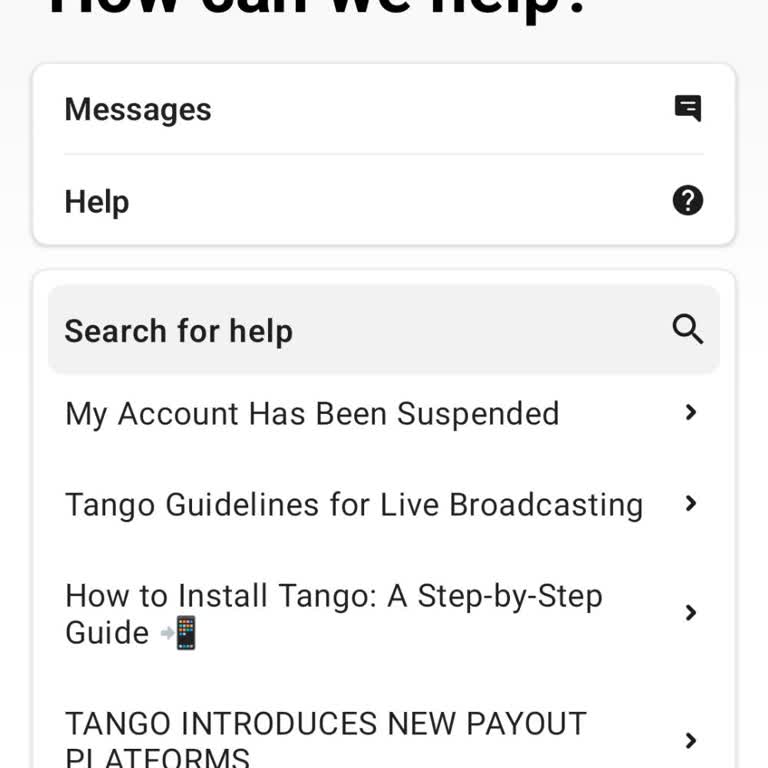 Tango Account Verification Issue - Missing Submission Section