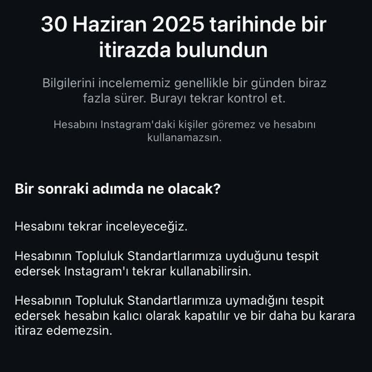 Instagram Hesabım Ani ve Gerekçesiz Şekilde Kapatıldı, Mağduriyetim Giderilmiyor