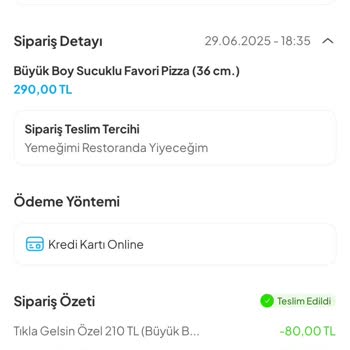 Sipariş Verdiğim Pizzanın Ücreti İade Edilmedi