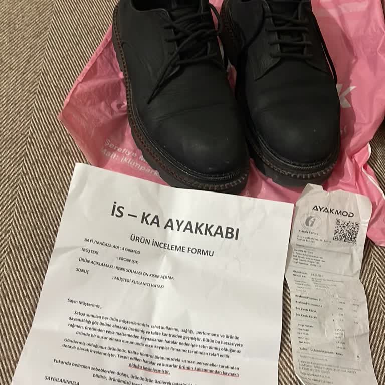 Günlük Kullanımda Açılan Ve Solan Ayakkabı İçin Para İadesi Talebi