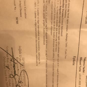 Axa'nın Yeni Fıtık Teşhisine Rağmen Hasar Talebimi Reddetmesi