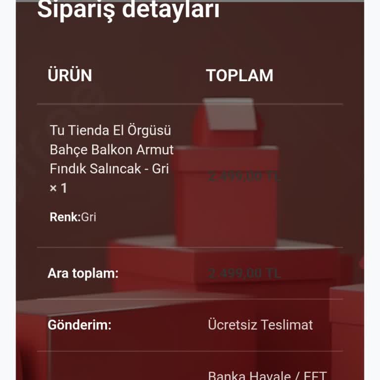 Evsehri.com'dan Aldığım Armut Salıncağın Parası Gitti, Firma Kayboldu!