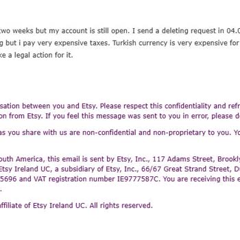 Etsy Hesabımı Kapatamıyorum Vergi Borcum Birikiyor