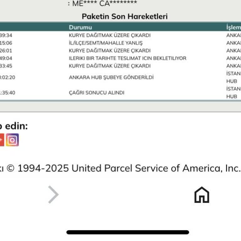 UPS Kargom Teslim Edilmiyor Ve Canlı Destek İlgisiz