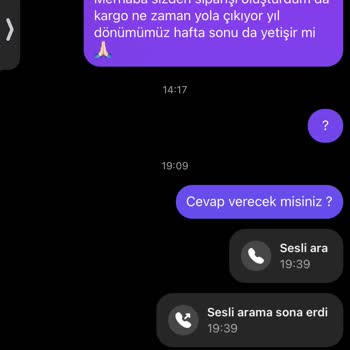 Siparişime Yanıt Alamıyor, Ürünüm Gönderilmiyor