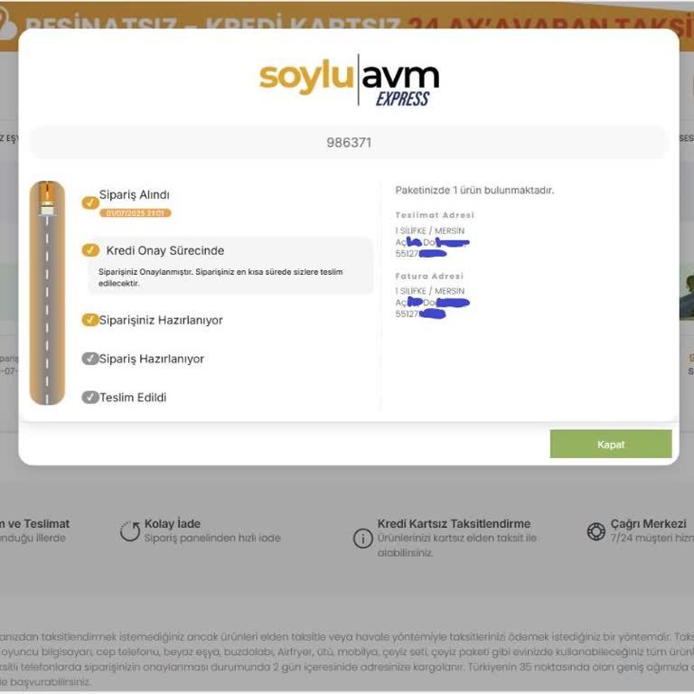 İptal Edilemeyen Sipariş Ve Yetersiz Müşteri Hizmeti