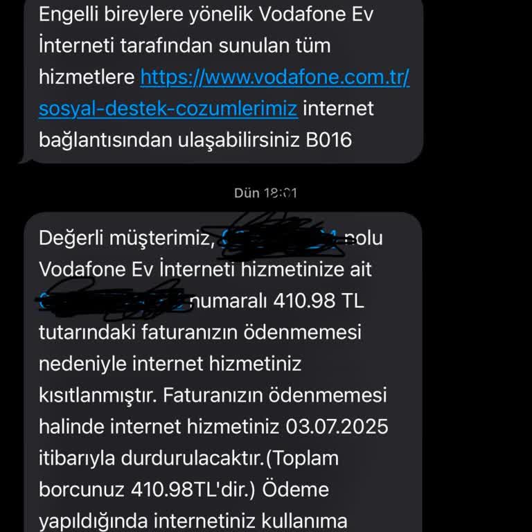 Ödeme Yapmama Rağmen Vodafone Net İnternetim Kesildi, Mağdur Edildim
