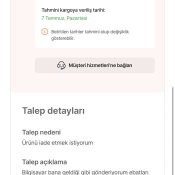 Cayma Hakkı Kapsamında Yapılan İade Talebimin Dış Poşet Eksikliği Nedeniyle Reddedilmesi