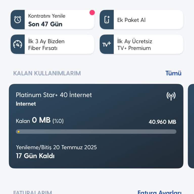 Turkcell İnternet Paketim Aniden Tükendi