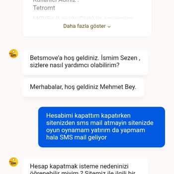 Üyelik İptalinden Sonra Devam Eden SMS Ve Mail Rahatsızlığı