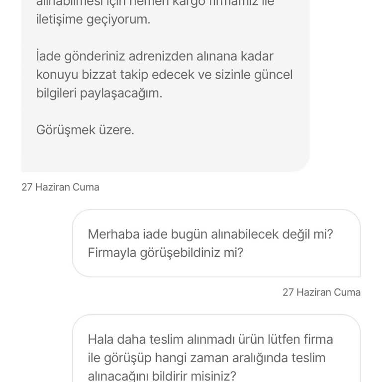 İade Sürecinde Yaşanan Sorunlar Ve Yanlış Adres Kayıtları Nedeniyle Ürün Teslim Alınamıyor