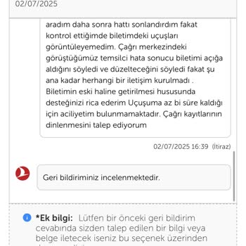 THY Çağrı Merkezi Hatasıyla Biletim Askıya Alındı Mağdur Edildim
