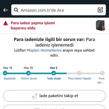 Amazon İade Sürecinde Belirsizlik Ve Müşteri Hizmetlerine Ulaşamama