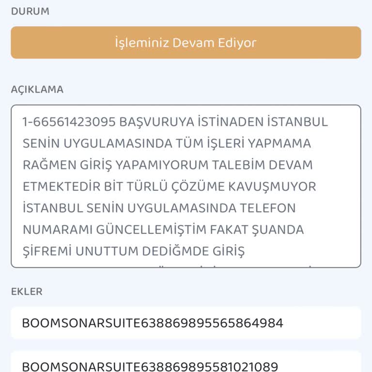 İstanbul Senin Uygulamasında Şifre Ve Numara Güncelleme Sorunu