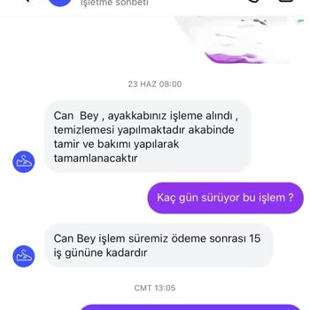 Ayakkabı Bakım Hizmeti Sonrası Uzun Süre Bilgi Alamama Ve İletişim Eksikliği