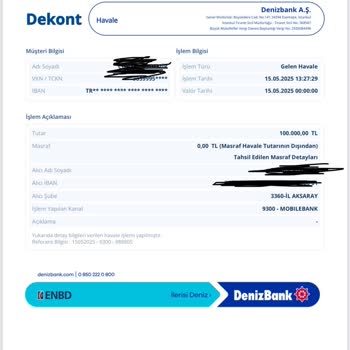 Denizbank Kampanya Koşulları Yerine Getirilmesine Rağmen Promosyonun Yanlış Hesaba Aktarılması Ve Müşteri Hizmetleri İlgisizliği