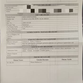 Karaca Küçük Ev Aletlerinde Sürekli Arıza Ve Yetersiz Garanti Hizmeti