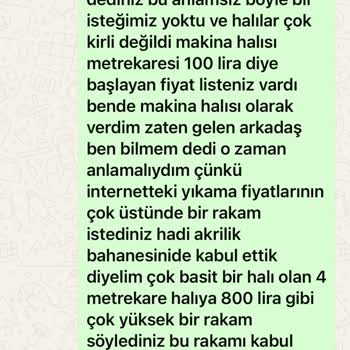 Halılarım Teslim Edilmedi Ücret Anlaşmazlığı Yaşadım