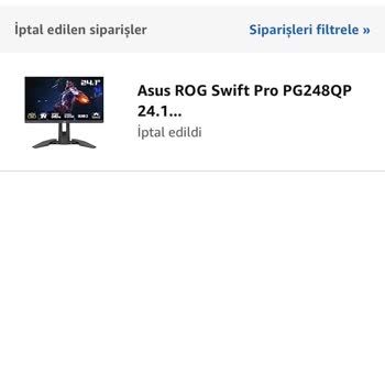 Amazon'dan Satın Aldığım Monitörün Siparişi Kalite Kontrol Gerekçesiyle İptal Edildi