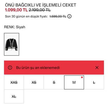 Stokta Görünen Ürünü Sepete Ekleyemiyorum