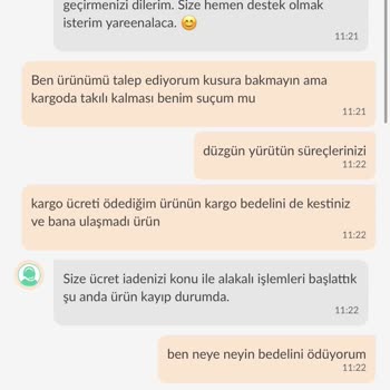 Kargoda Kaybolan Ürün İçin Hizmet Bedeli Kesilmesi Ve Yetersiz Çözüm