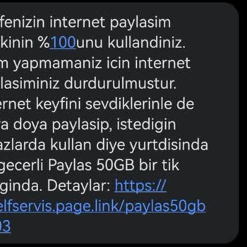 Vodafone FreeZone 8 GB İnternet Paketimi Kullanamıyorum