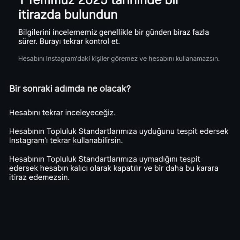 Yeni Açtığım Instagram Hesabım Nedensiz Askıya Alındı, Yardım Bekliyorum