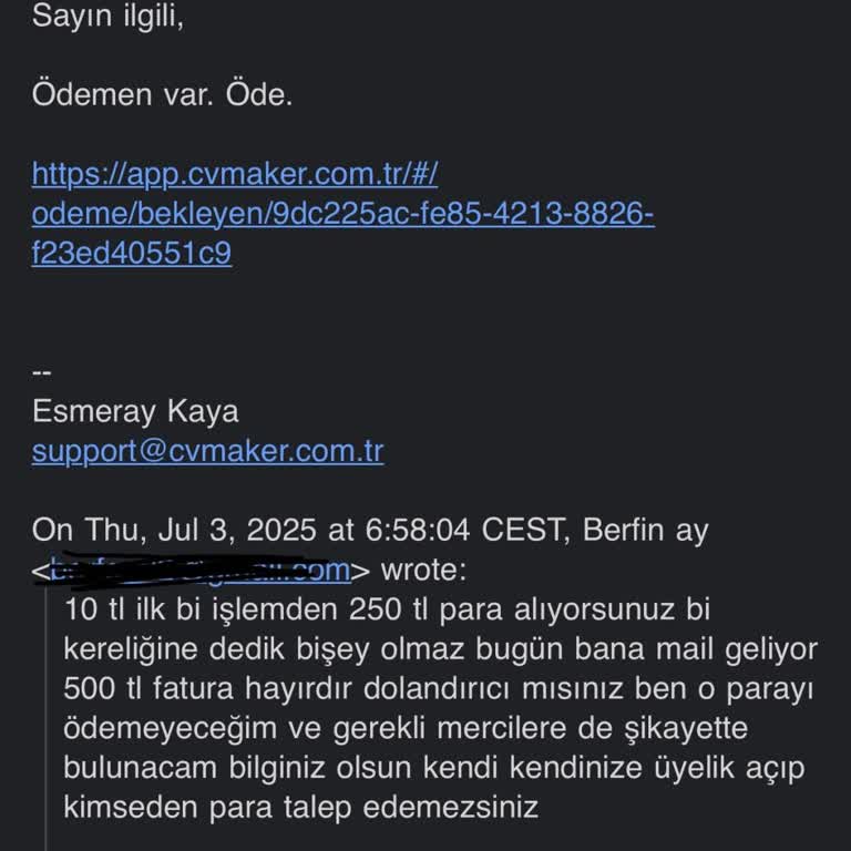 Habersiz Üyelik Ve Haksız Ödeme Talebi