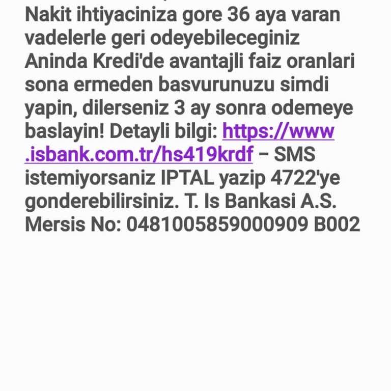Mesajdaki Kredi Faizi İle Uygulanan Oran Farklı