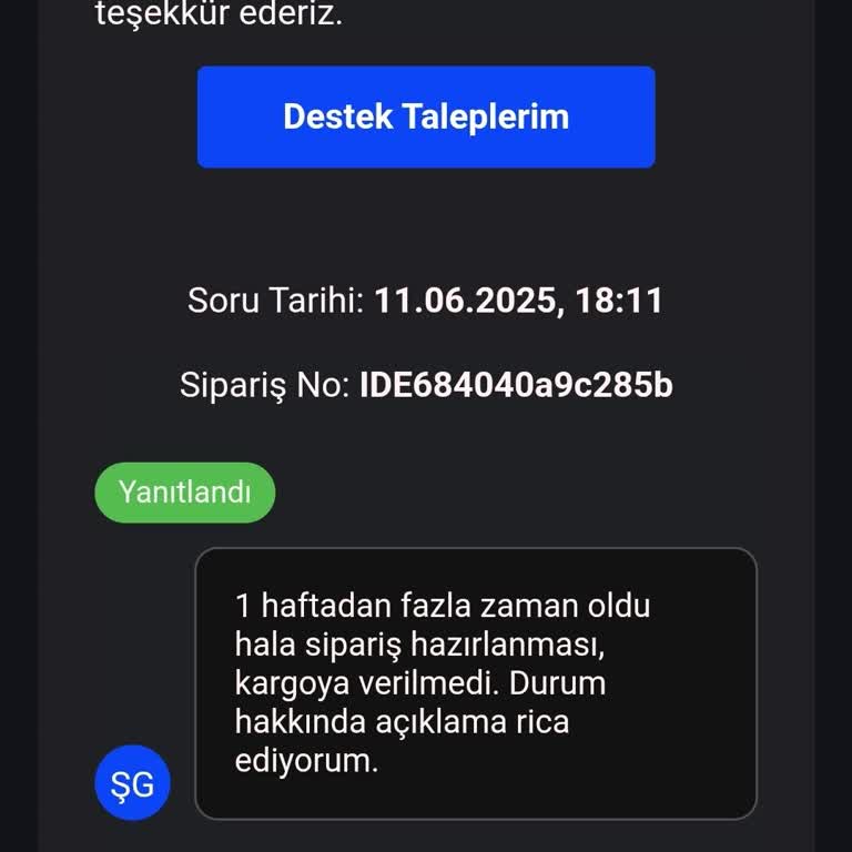 Bir Aydır Teslim Edilmeyen Webcam Siparişi Ve Çözülmeyen Müşteri Mağduriyeti