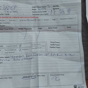 Schafer Çay Makinesi Sorunları Ve Değişim Talebimin Karşılanmaması