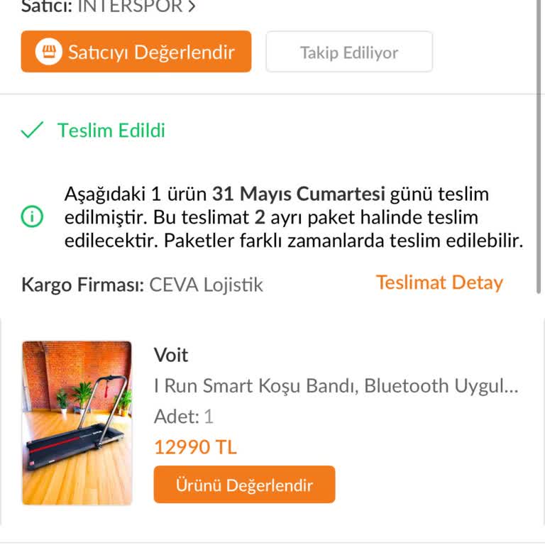 Voit Spor Aletleri Bir Ayda Arızalanan Koşu Bandı