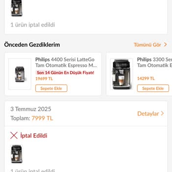 Siparişim Onaylandıktan Sonra İptal Edildi Fiyatlar Değişti