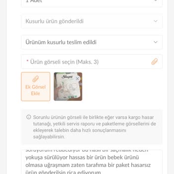 Yırtık Gelen Bebek Bezi Ve İlgisiz Satıcı Şikayeti