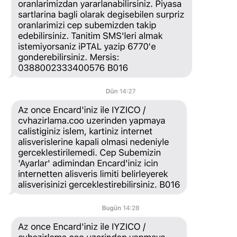 Tek Kullanımlık İşlem Sonrası Sürekli Ücret Uyarısı Alıyorum
